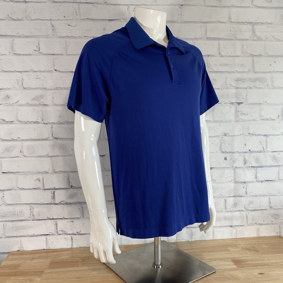 Fabletics Shirt Men's Size Large The Training Day Polo Short Sleeve‎ Logo NWT - Picture 9 of 13